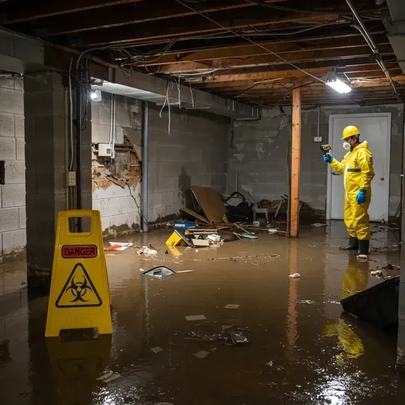 Flooded Basement Electrical Hazard in Pablo, MT Property